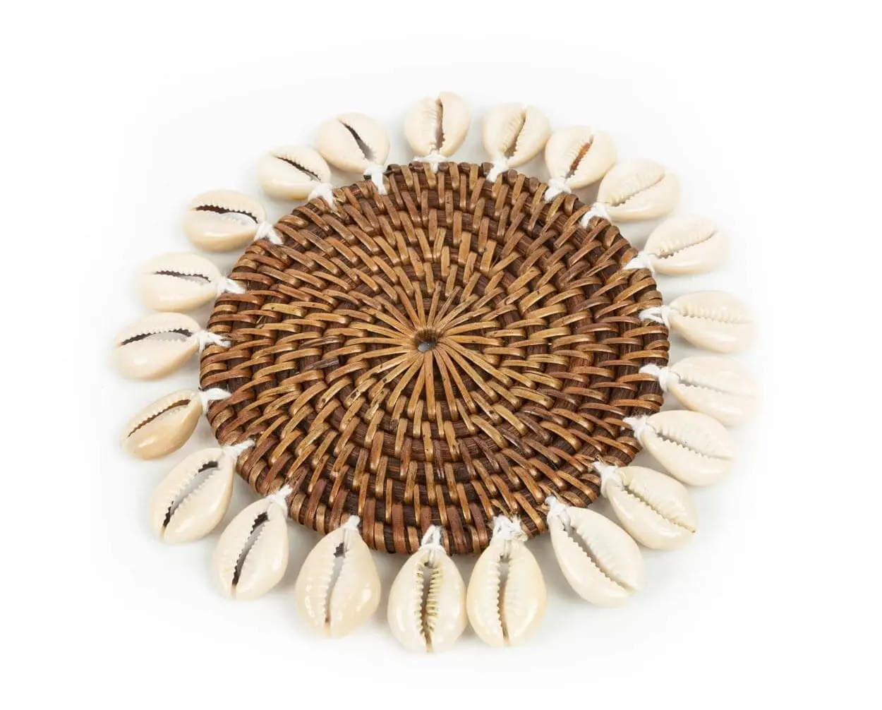 Bazar Bizar De Colonial Shell Onderzetter - Naturel Bruin - Set van 6
