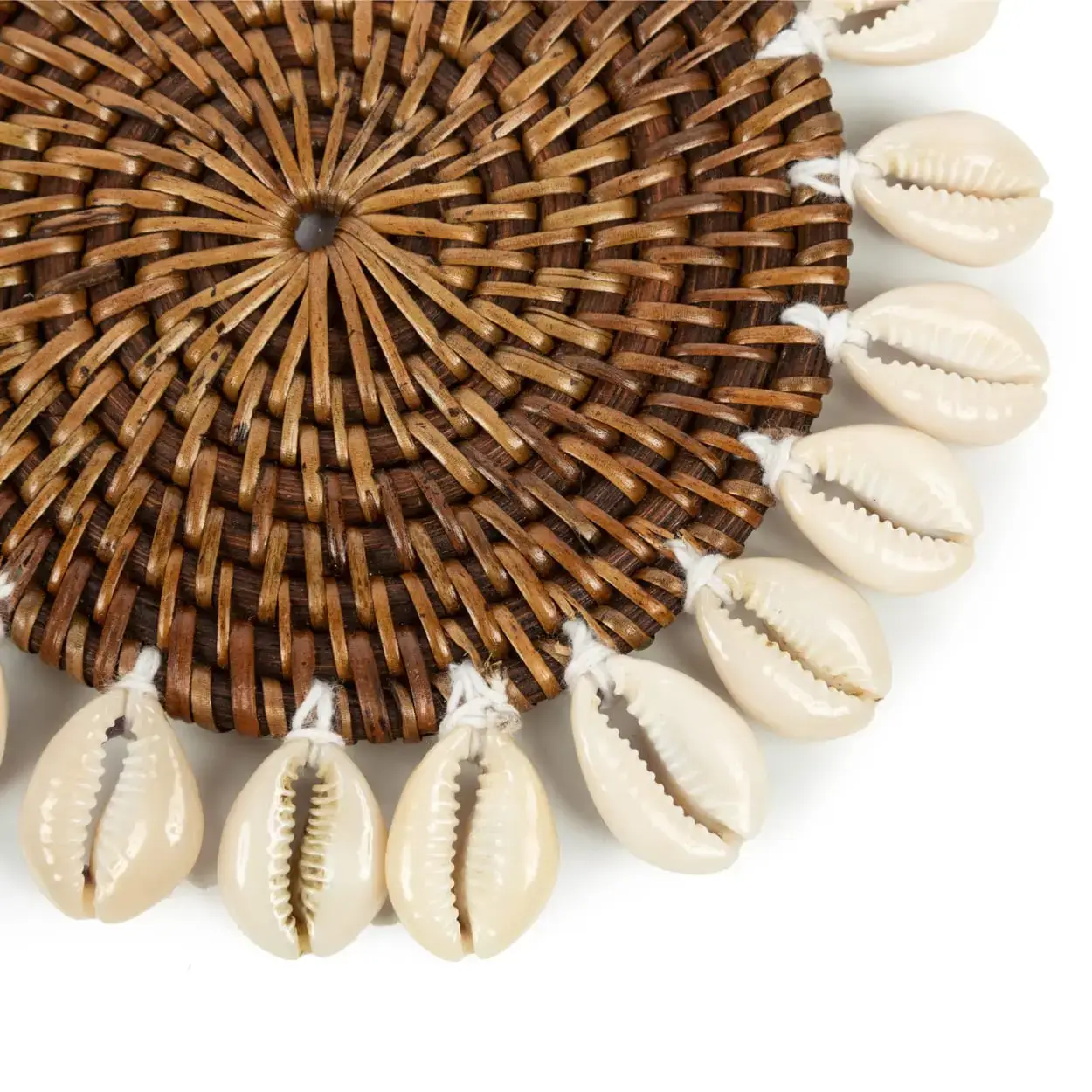 Bazar Bizar De Colonial Shell Onderzetter - Naturel Bruin - Set van 6 - Afbeelding 13