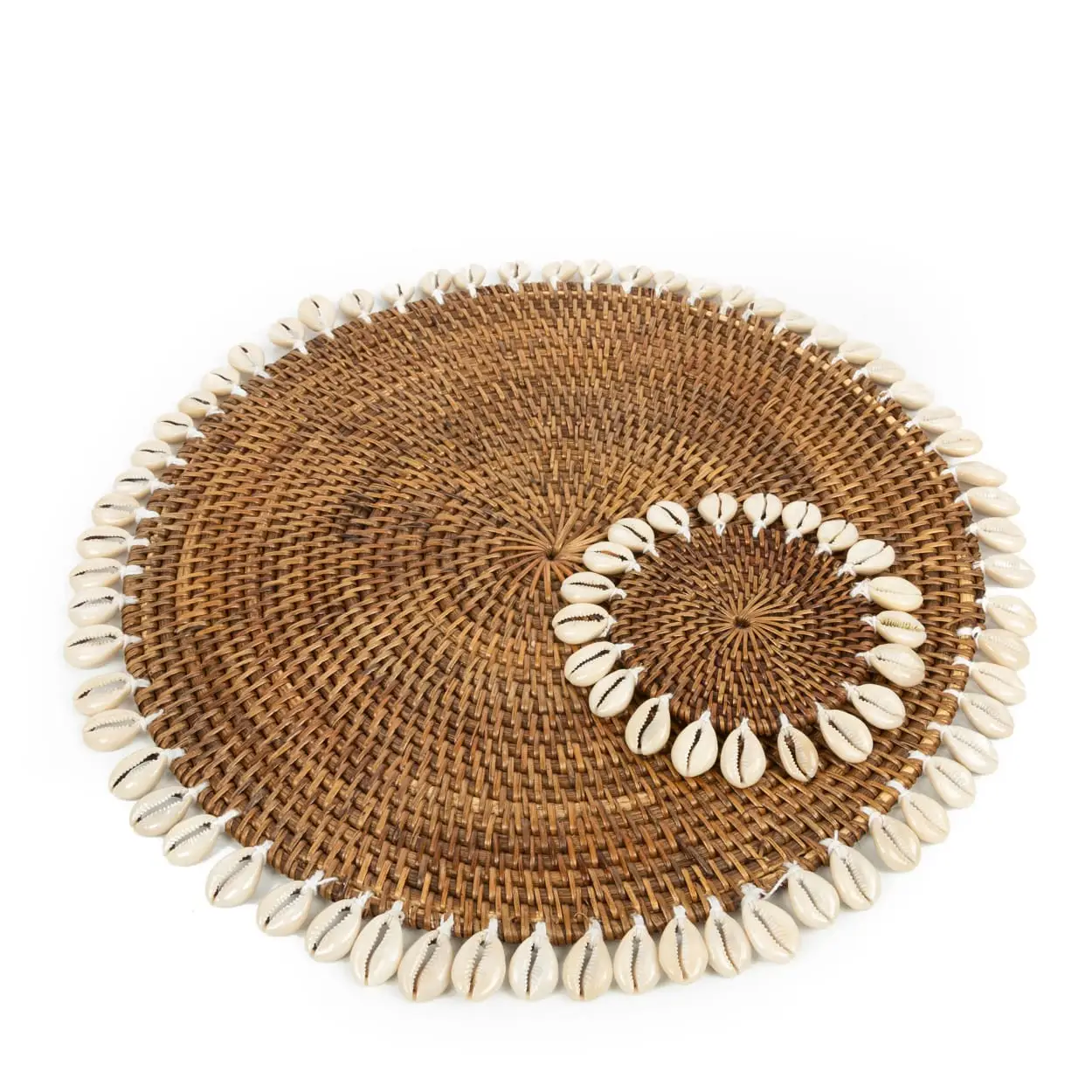 Bazar Bizar De Colonial Shell Onderzetter - Naturel Bruin - Set van 6 - Afbeelding 15
