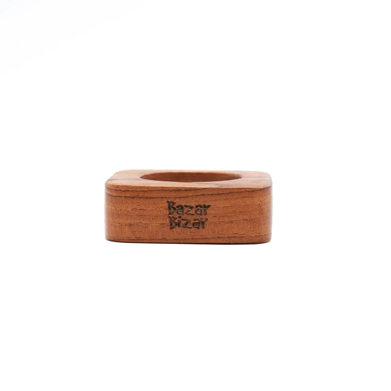 Bazar Bizar Rond de serviette en racine de teck - Set de 4 – Image 9