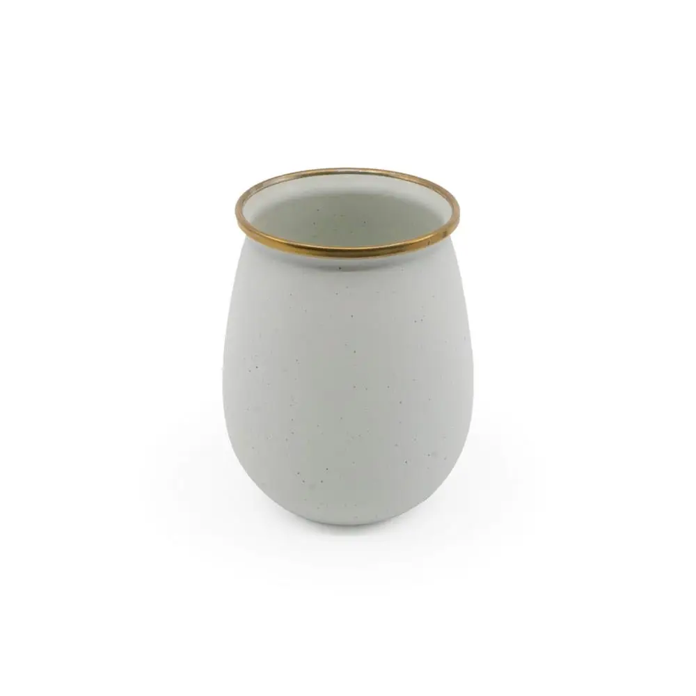 Emaille tumblers / set 2 stuks eierschaal - Afbeelding 2