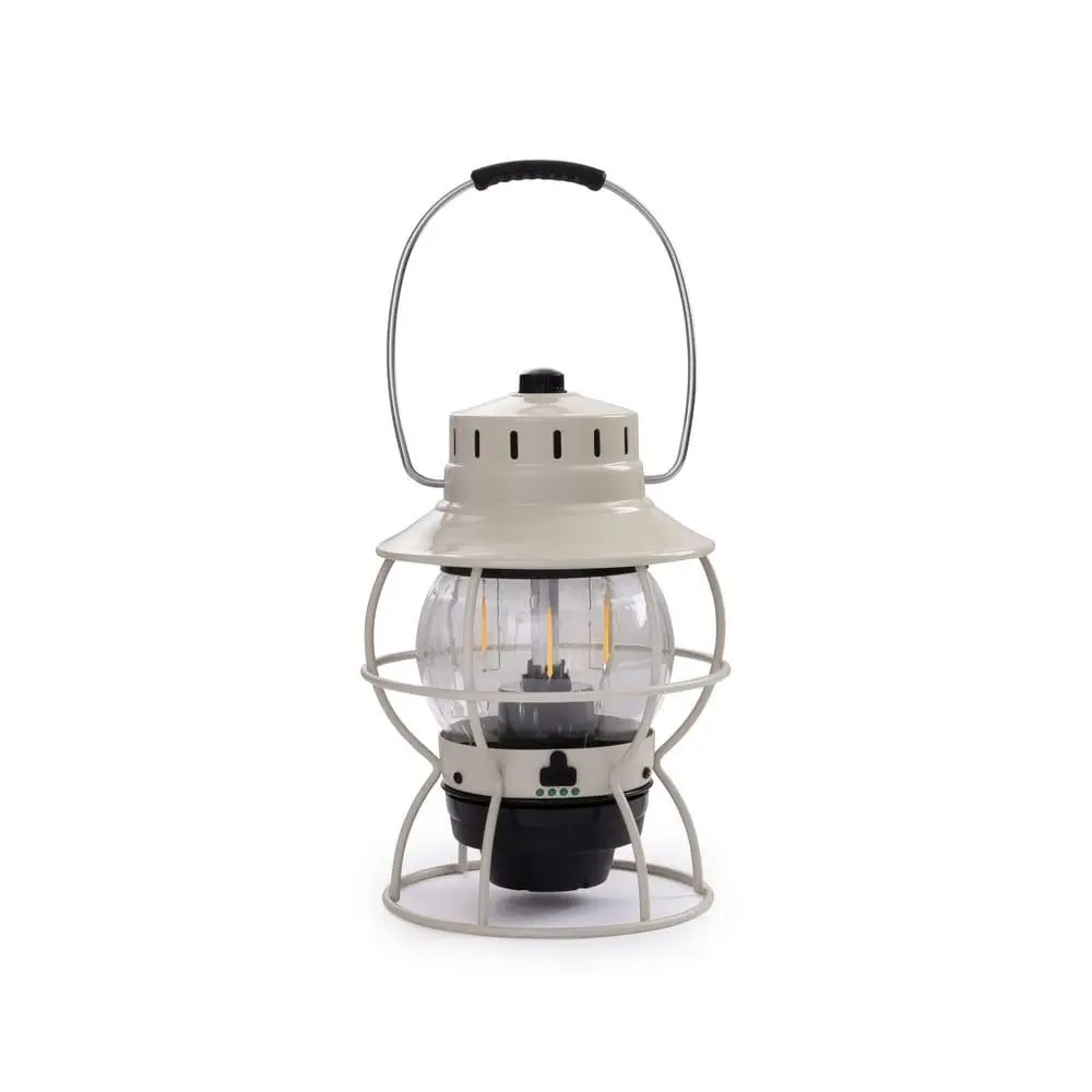 Railroad lantern vintage white - Image 3