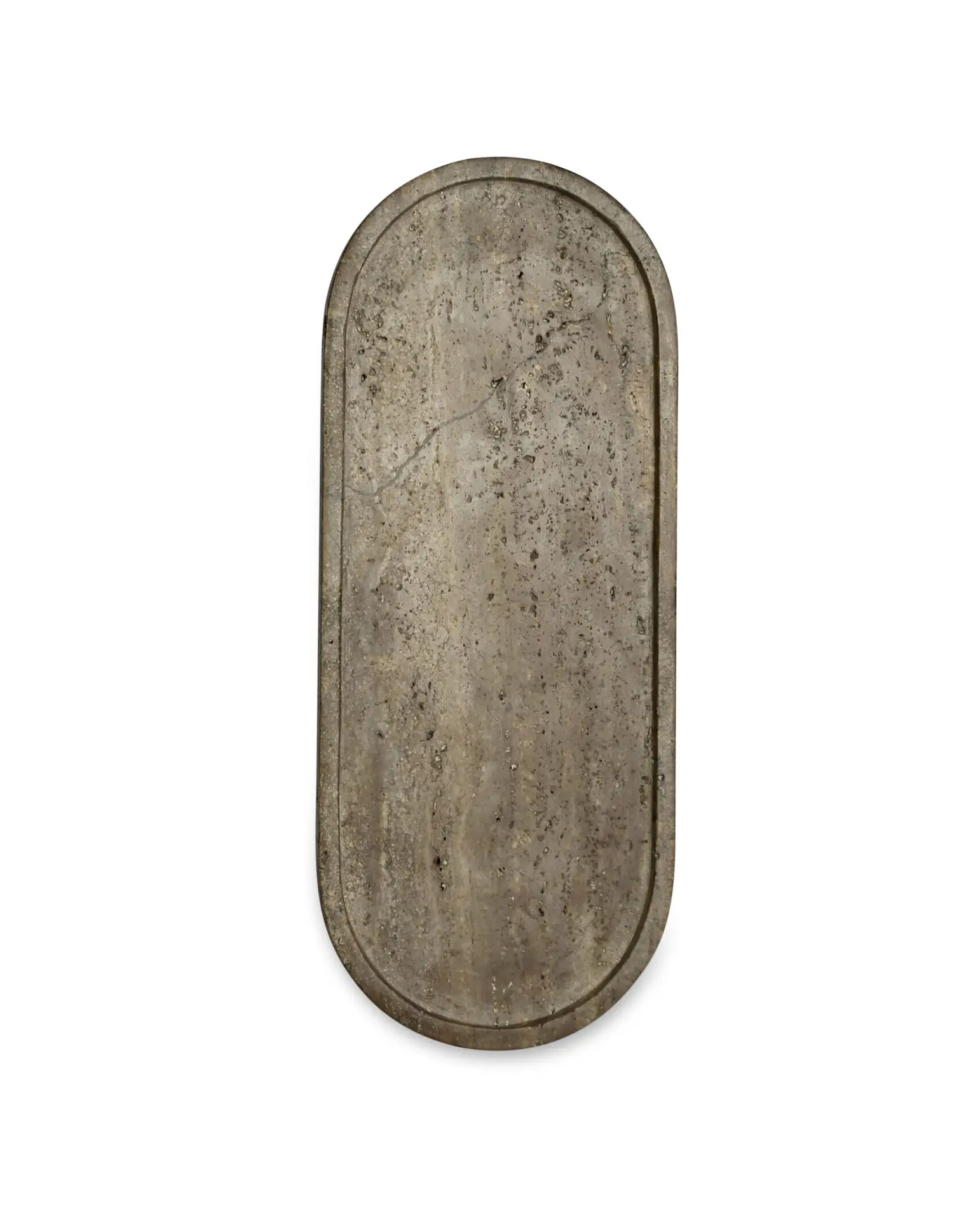 Oval stoneware plate 38x15cm