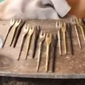 Vork Koper 9cm - Set van 6 - Afbeelding 9