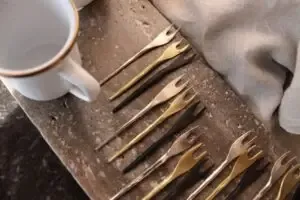 Vork Koper 9cm - Set van 6 - Afbeelding 11
